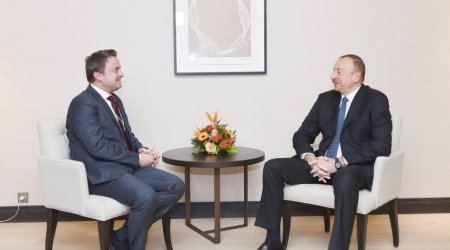 President Aliyev meets with Prime Minister, Minister of State of Luxembourg