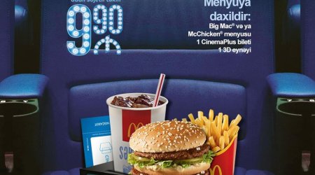 McDonald's Азербайджан совместно с сетью кинотеатров CinemaPlus дали старт новой акции - ВИДЕО