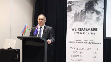 Asim Mollazadə Melburnda Xocalı soyqırımı qurbanlarının anım mərasimində iştirak edib