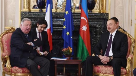 Azərbaycan Prezidenti İlham Əliyev Fransa Senatının sədri ilə görüşüb - FOTOLAR