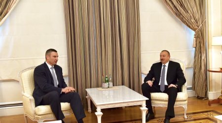 İlham Əliyev Vitali Kliçkonu qəbul edib