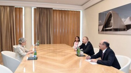 İlham Əliyev və Mehriban Əliyevanın UNESCO-nun baş direktoru ilə görüşü olub