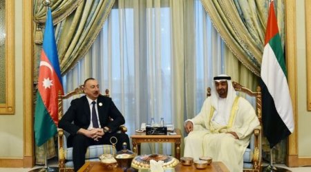 Azərbaycan Prezidenti Əbu-Dabinin vəliəhdi ilə görüşüb