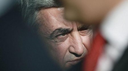 Sarkisyanın iqamətgahı önündə AKSİYA -FOTOLAR