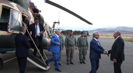 Sarkisyan Qarabağa gəldi