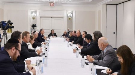 İlham Əliyev Amerika yəhudi təşkilatlarının nümayəndələri ilə görüşdü