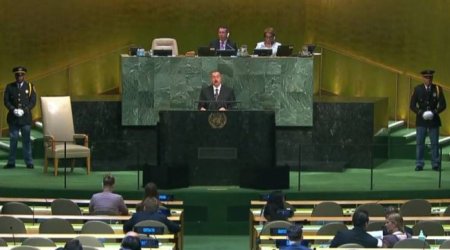 İlham Əliyev BMT-də Zəhranın qətlindən danışdı