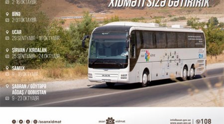 Səyyar ASAN xidmət 5 yeni məntəqədə