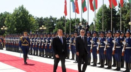 Türkiyə prezidentinin Bakıda rəsmi qarşılanma mərasimi olub