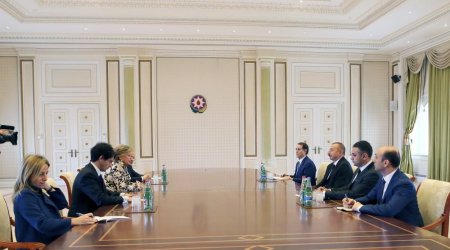İlham Əliyev İtaliya Senatının sədr müavinini qəbul edib