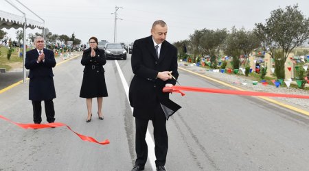 Prezident yol açılışında iştirak etdi 