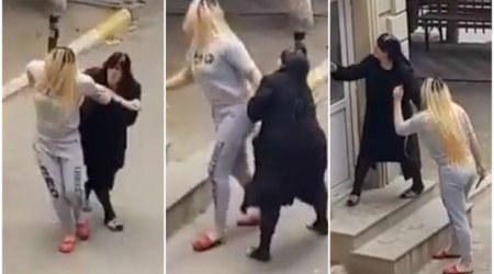 Bakıda transseksual bıçaqla hücuma keçdi – 18+VİDEO