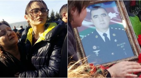 Həlak olan hərbçimizin həyat yoldaşı və övladlarının fəryadı FOTOLARDA