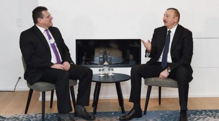 İlham Əliyev Maroş Şevçoviçlə görüşdü