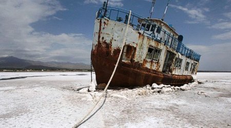 Bu gölün 95 faizi qurudu - FOTOLAR