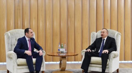 İlham Əliyev gürcü nazirlə görüşdü