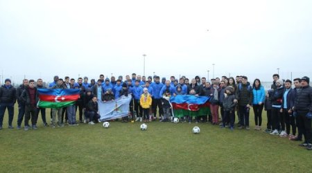 Autizmlilərin İdman Klubu «Zirə» klubunun məşqində — FOTOLAR