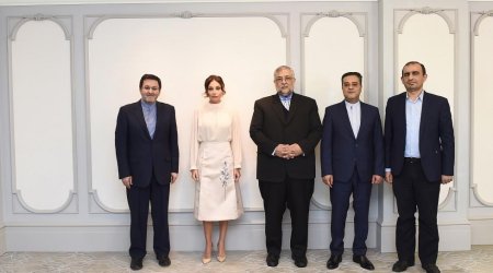Mehriban Əliyeva iranlı təşkilat sədri ilə görüşdü