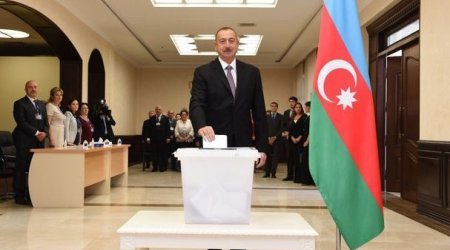 İlham Əliyev səs verdi