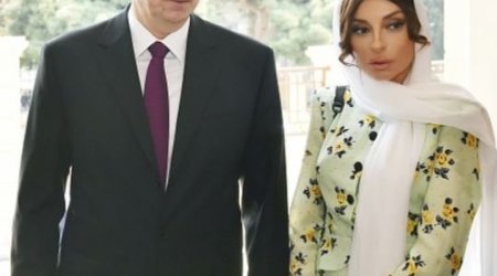 Prezident və xanımı Hacı Cavad məscidində - FOTO