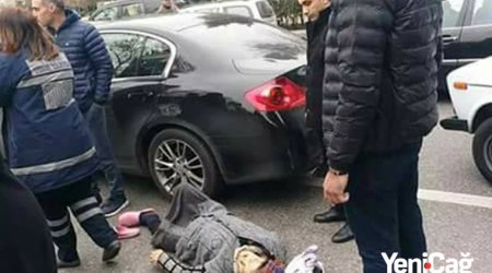 Daha bir süpürgəçi qadını maşın vurdu - FOTO