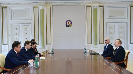 İlham Əliyev Rusiyanın iqtisadi inkişaf nazirini qəbul edib