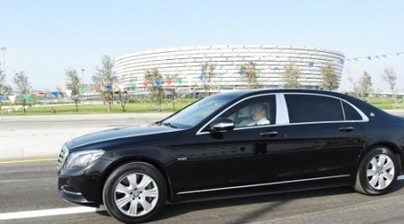 Prezident yeni yolda maşın sürdü - FOTO