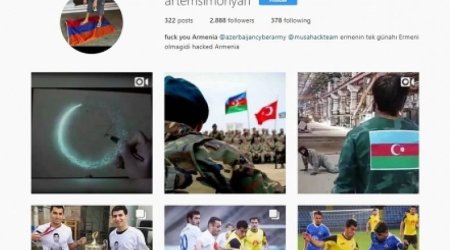 Erməni futbolçunun səhifəsində Azərbaycan bayrağı 