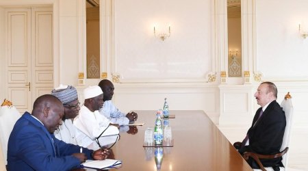 İlham Əliyev Ousainu Darboeni qəbul edib