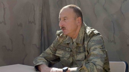 İlham Əliyev yeni hərbi hissənin açılışında