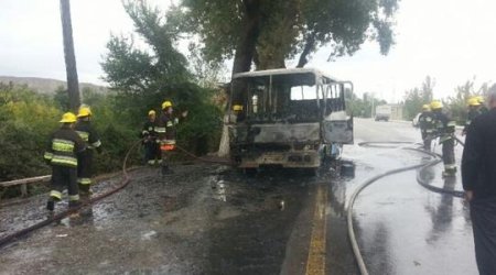 Sərnişin avtobusu YANDI - Azərbaycanda