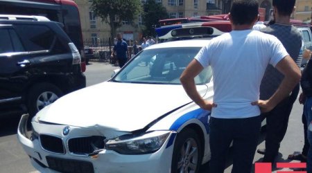 Bakıda yol polisi qəzaya düşdü