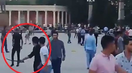 Gəncədə polisi xəncərlə öldürən Rəşadın görüntüləri yayıldı - VİDEO
