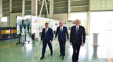 Prezidentlər Sumqayıtda: yeni zavod açıldı