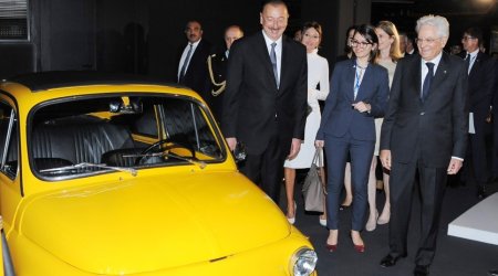 Əliyev və Mattarella sərginin açılışında - FOTOLAR
