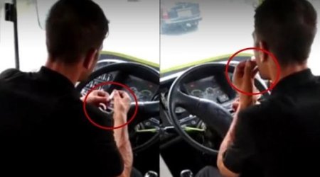 Hərəkətdə olan avtobusun sürücüsü narkotik istifadə edərkən saxlanıldı