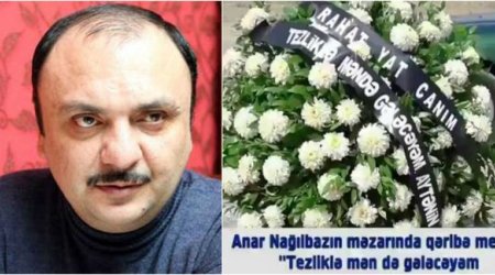 Nağılbazın ikinci arvadı onun məzarının üstünə əklil göndərdi - FOTO