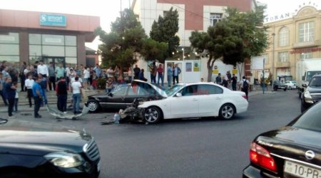“BMW” ağır qəza törətdi - NOVXANIYA GİRİŞ BAĞLANDI - FOTOLAR