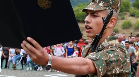 Paşinyanın oğlu Qarabağda and içdi  