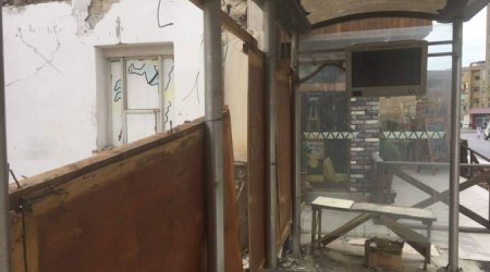 Bakıda sərnişin dayanacağını zəbt etdilər – FOTO