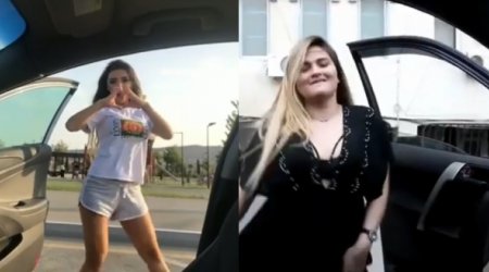 DYP maşından düşüb oynayan sürücüləri cərimələdi - VİDEO