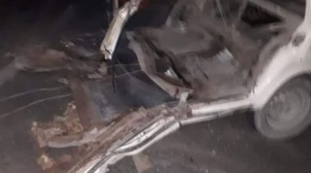 4 ailə üzvünün öldüyü dəhşətli qəzadan - FOTOLAR