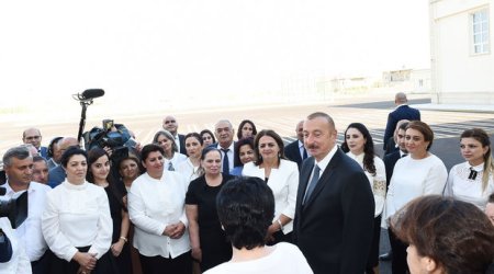 İlham Əliyev məktəb açılışında