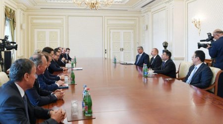 İlham Əliyev Avstriyanın vitse-kanslerini qəbul edib