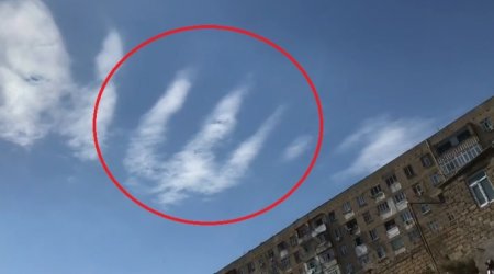 Aşura günü Bakı səmasında hər kəsi təəccübləndirən görüntü - VİDEO