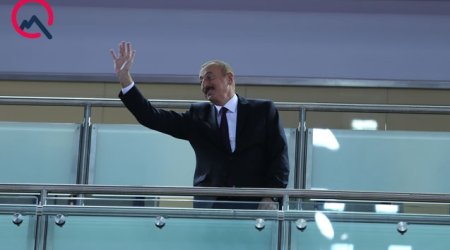 Əliyevlə Putin cüdo yarışlarını izləyir
