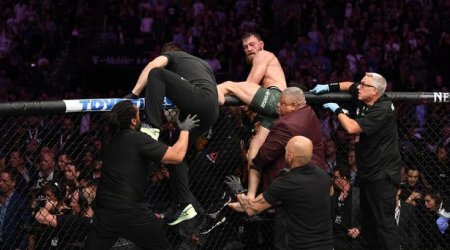 Nurməhəmmədov-Makqreqor döyüşündən sonra kütləvi dava - VİDEO