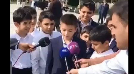 İlham Əliyevin nəvəsi telekanallara müsahibə verdi - VİDEO