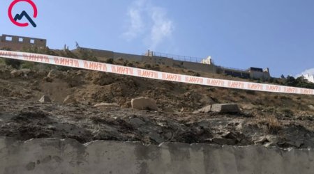 Sürüşmə baş verən ərazidən - FOTOLAR
