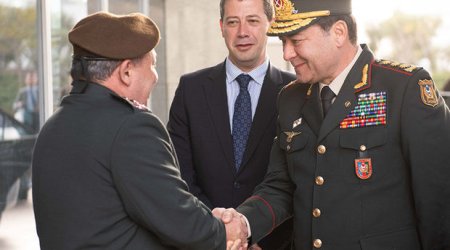 Nəcməddin Sadıkov israilli həmkarı ilə görüşüb - FOTO